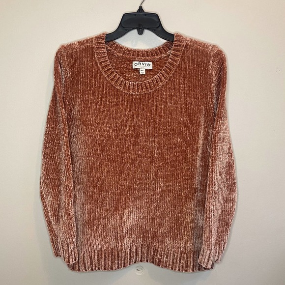 Orvis Sweaters - Orvis Womens Chenille Knit Crewneck Sweater | Blush Pink | Super Soft Comfy | M